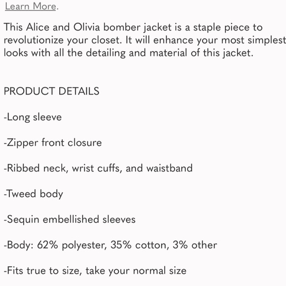 Alice & Olivia Felisa sequin bomber jacket - Picture 15 of 16